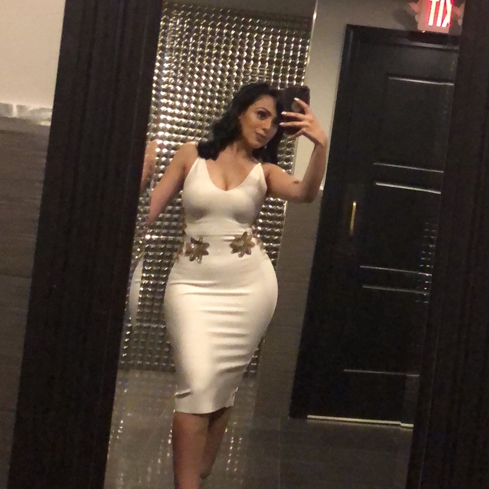 White bandage dress